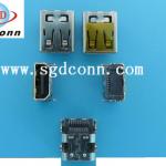 MINI HDMI-D型母座四腳直插