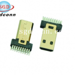 MINI HDMI-D型夾板式公座