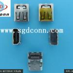 MINI HDMI-D型母座全貼