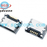 MICRO USB 5P 平口前插后貼