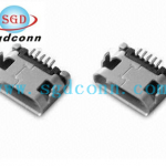 MICRO USB 5P卷口前插后貼