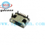 MICRO USB 5P平口帶牛角